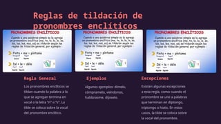 pronombres encliticos ...