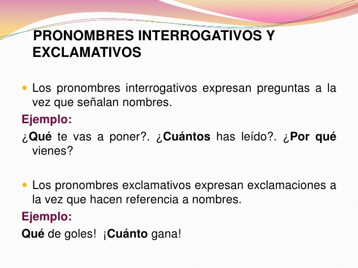 PRONOMBRES PERSONALES