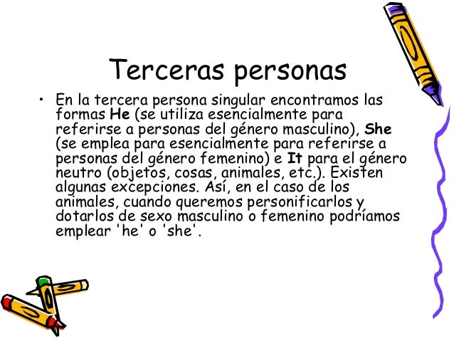Pronombres personales en Inglés