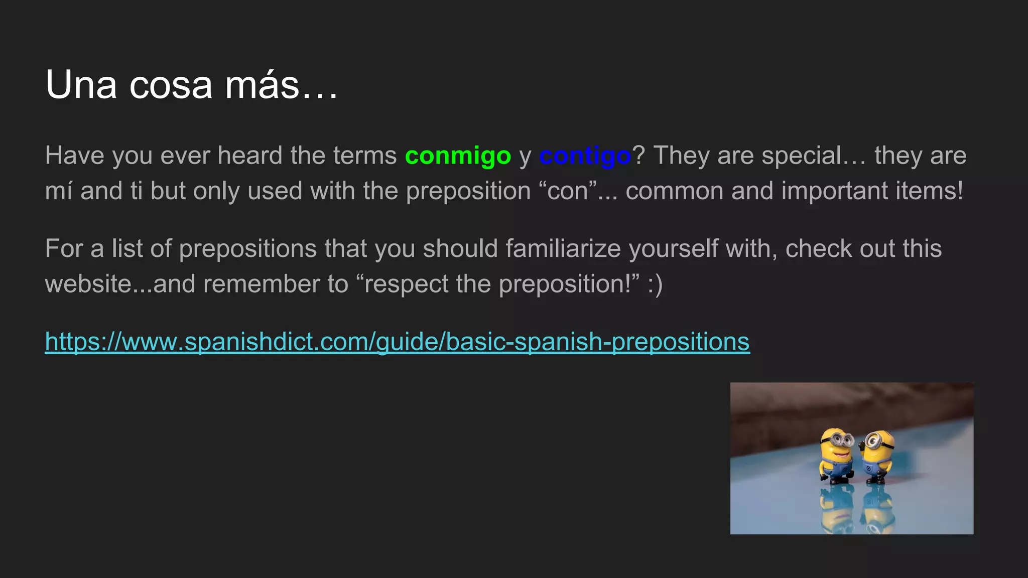 Pronombres preposicionales | PDF