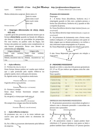 Aprender Sempre 2 Professor Parte II, PDF, Pronome