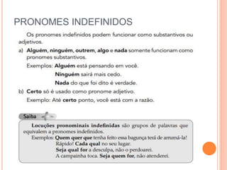 PRONOMES INDEFINIDOS
 