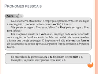 PRONOMES PESSOAIS
 