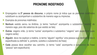 PRONOMES Apresentação slide sobre pronomes | PPTX