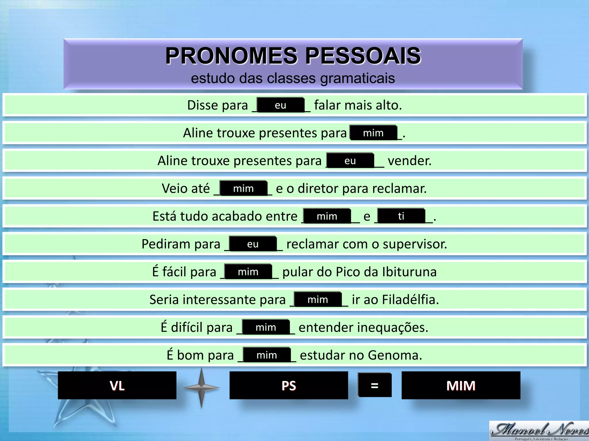 Pronomes pessoais | PDF