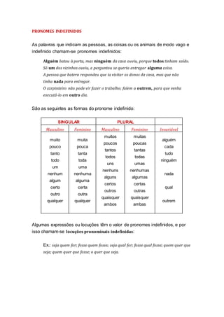 Pronomes pessoais | DOC