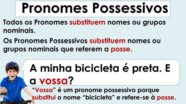 Definição De Pronomes Possessivos – IVMR