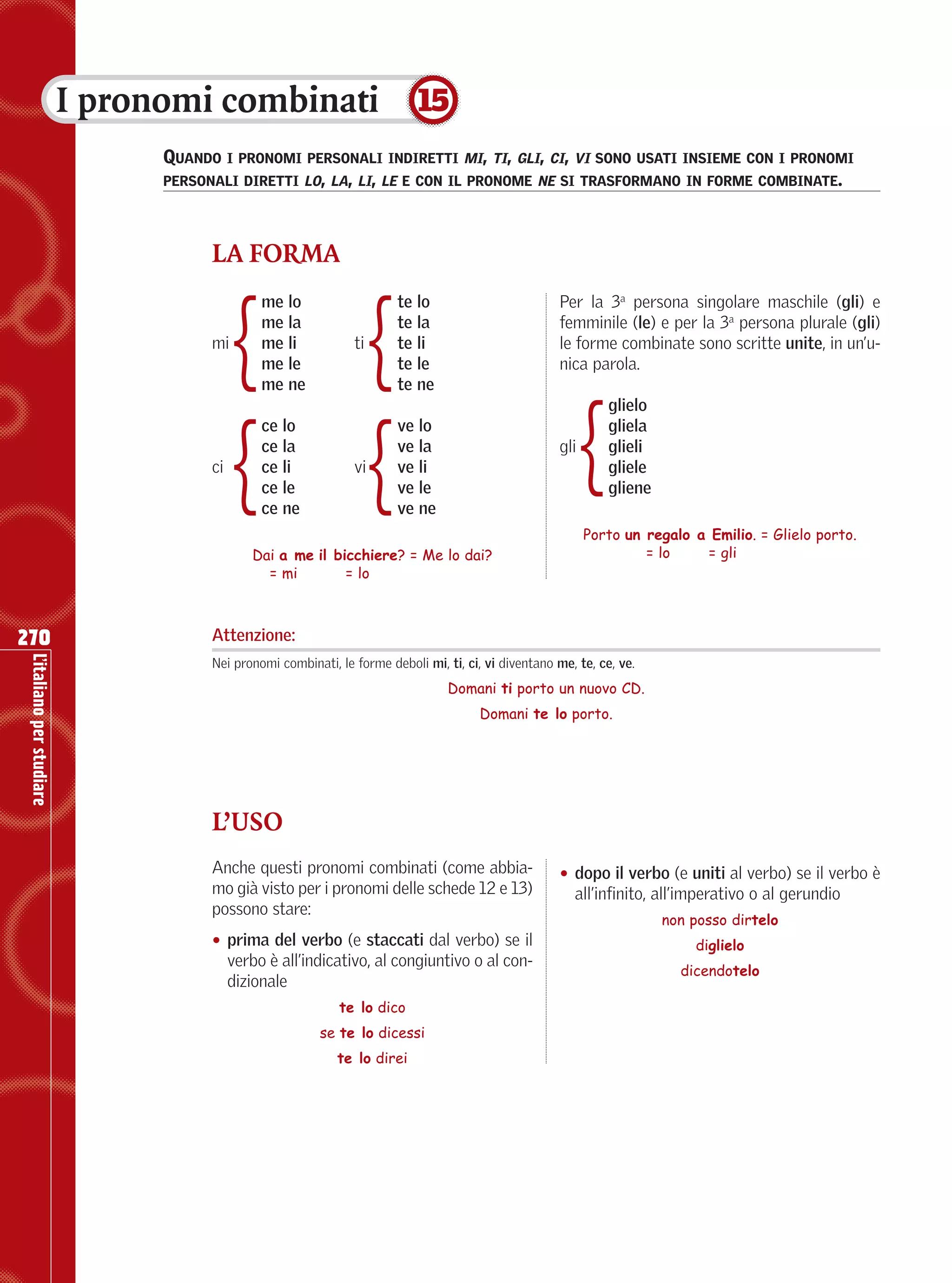 Pronomi combinati | PDF