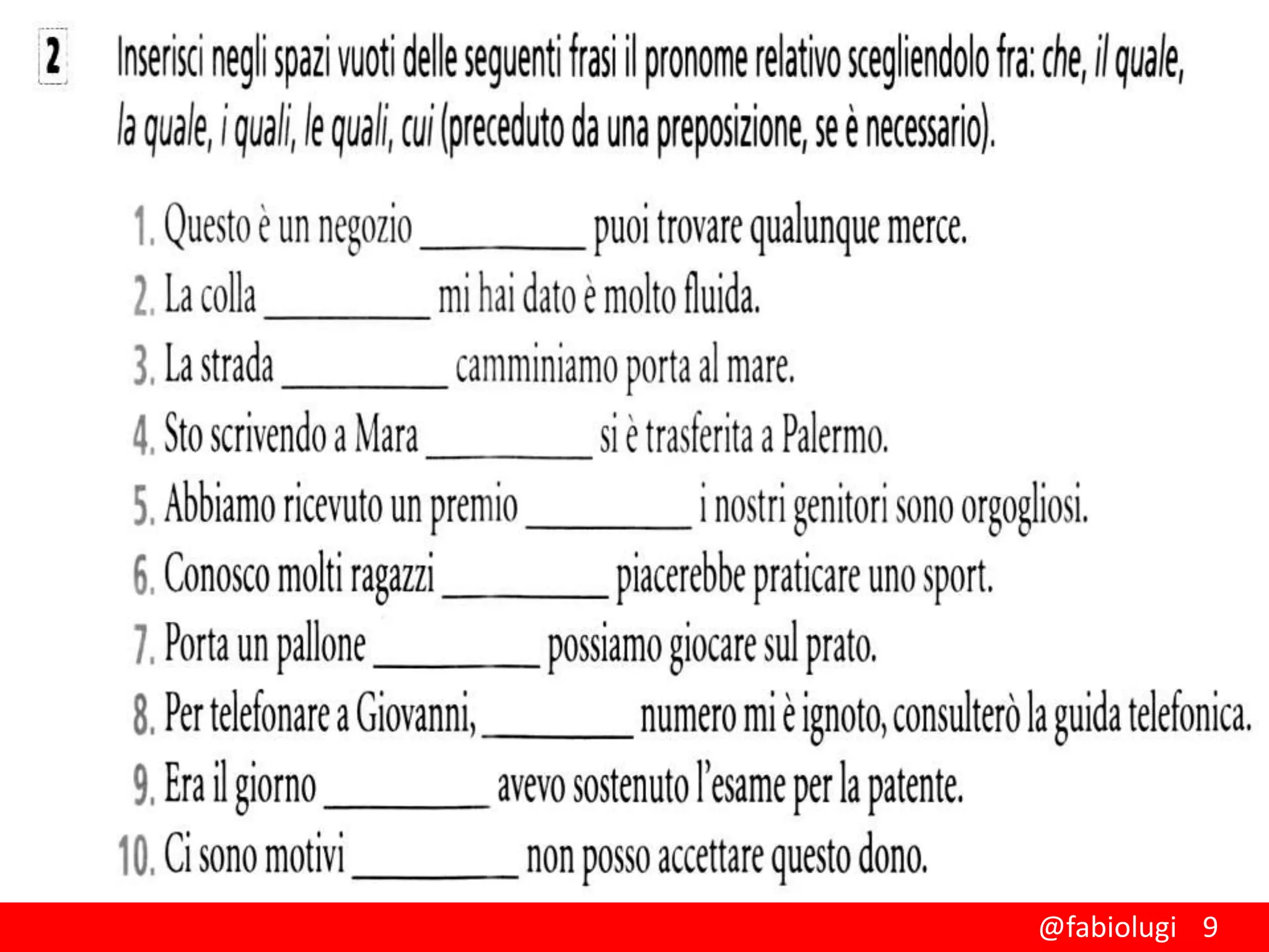 Pronomi relativi | PPT