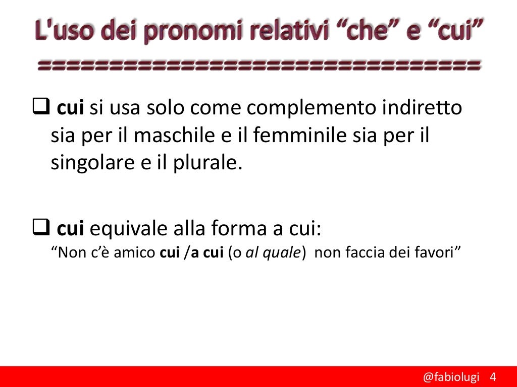10 Frasi Con Pronomi Relativi Misti