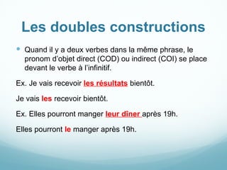 Cod Franncais pronoms-d'objets-COD-et-COI en francais grammaire française | PPTX