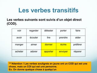 Cod Franncais pronoms-d'objets-COD-et-COI en francais grammaire française | PPTX