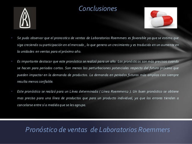Pronostico De Ventas Lab Roemmers