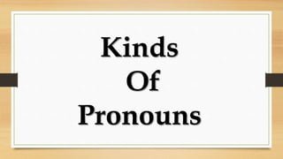 Kinds
Of
Pronouns
 