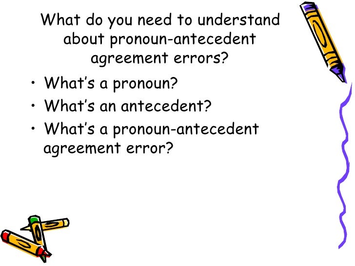 pronoun antecedent