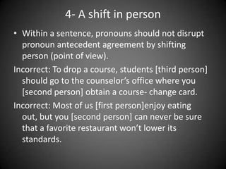 Pronoun agreement | PPTX