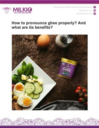 How to pronounce ghee properly? And
what are its benefits?
How to pronounce ghee properly? And
what are its benefits?
How to pronounce ghee properly? And
 