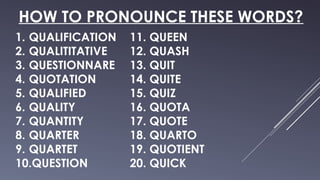 Pronunciation (Practice) | PPT