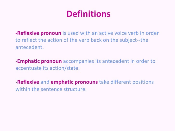 meaning of reflective pronoun meaning of reflective pronoun