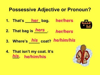 Pronouns English Work