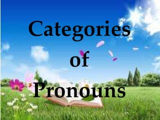 Categories 
of 
Pronouns 
 