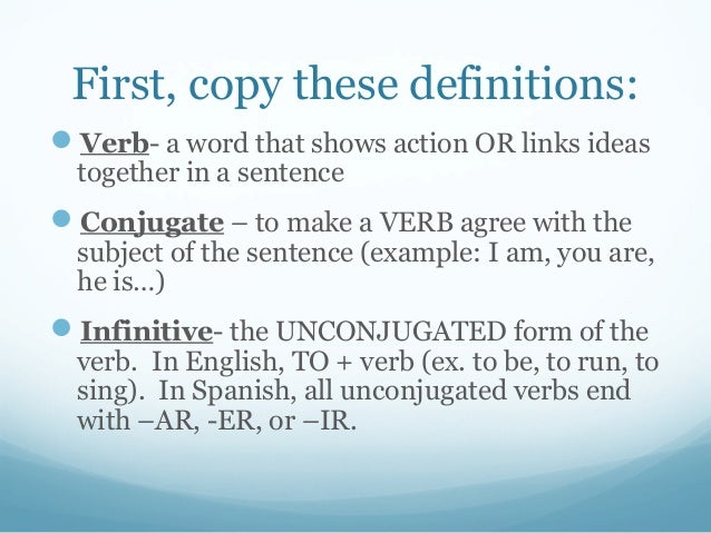 conjugate pronouns