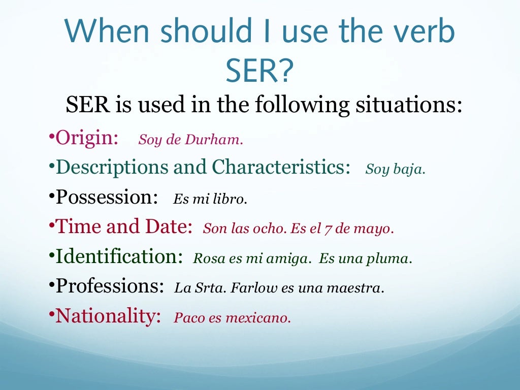 Pronouns And Ser Pronouns And Ser