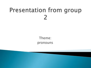 Theme:
pronouns
 