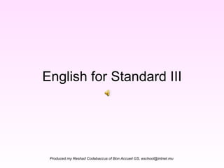 English for Standard III 