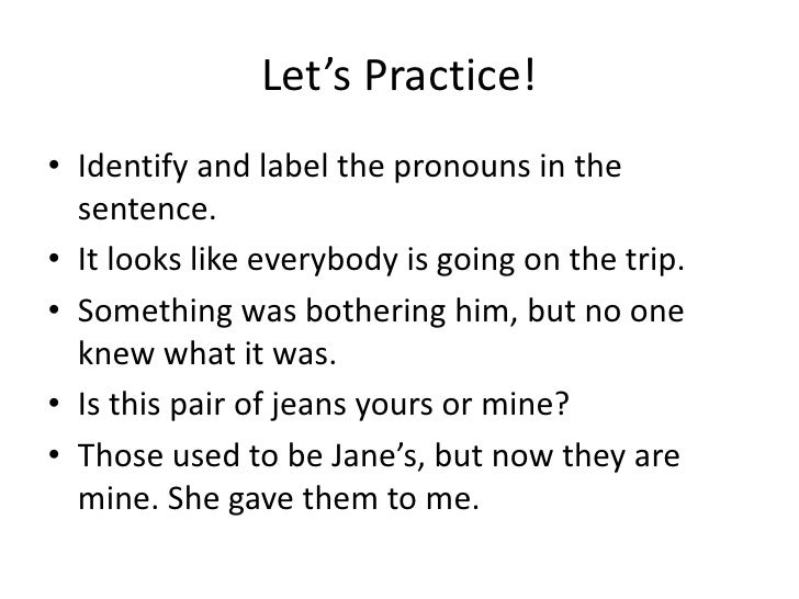 Pronoun Lesson