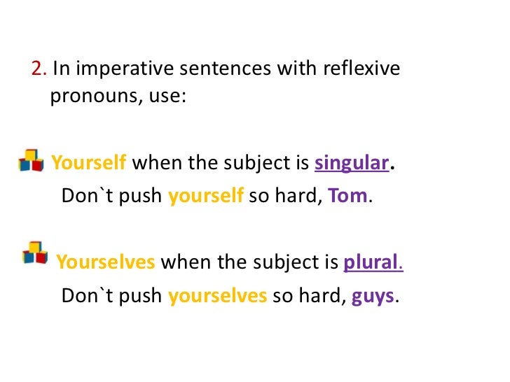 Pronouns reflexive and reciprocal