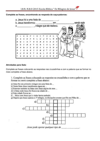 Material para o ministério infantil: caça- palavras