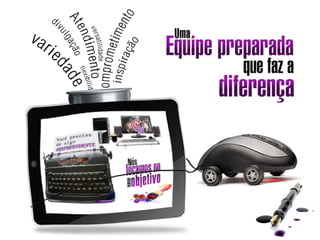 Blob - Slide da página inicial do site