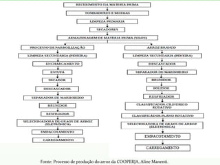 Fonte: Processo de produção do arroz da COOPERJA, Aline Manenti.
 