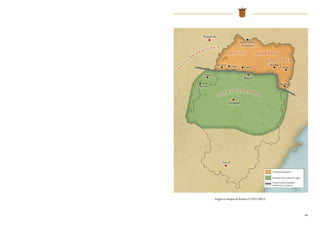 109
Aragón en tiempos de Ramiro I (1035-1063).
Dominios de Ramiro I
Dominios de la Taifa de Zaragoza
Frontera entre los mundos
musulmanes y cristianos
 