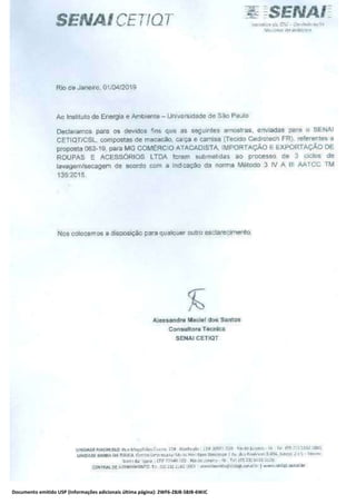 Documento emitido USP (Informações adicionais última página): 2WF6-Z8J8-58JB-6WJC
 