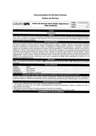 201
Documentação do Rovilson Gomes
Ordem de Serviço
 