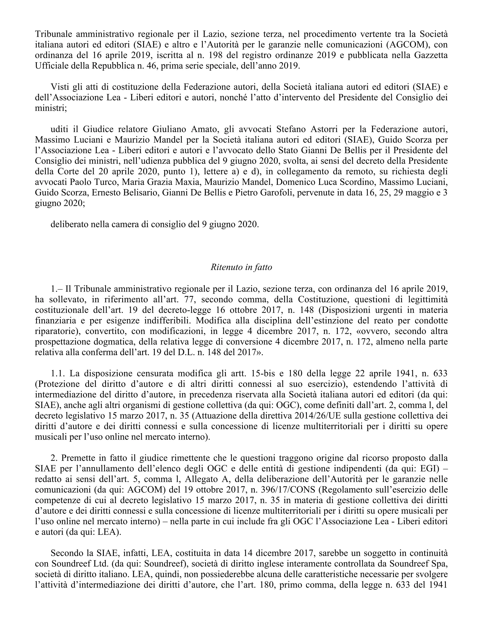 tribunale amministrativo regionale del lazio