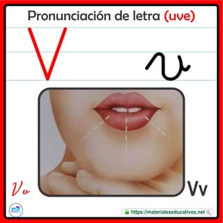 Pronunciación de letra (uve)
Vv
V v
https://materialeseducativos.net
 