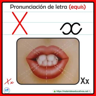 Pronunciación de letra (equis)
Xx
X x
https://materialeseducativos.net
 