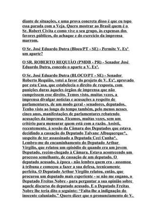 Pronunciamento De Roberto RequiãO