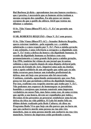 Pronunciamento De Roberto RequiãO