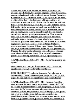 Pronunciamento De Roberto RequiãO