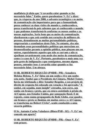 Pronunciamento De Roberto RequiãO