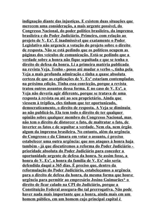 Pronunciamento De Roberto RequiãO