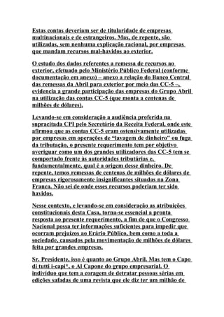 Pronunciamento De Roberto RequiãO