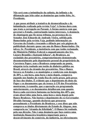 Pronunciamento De Roberto RequiãO