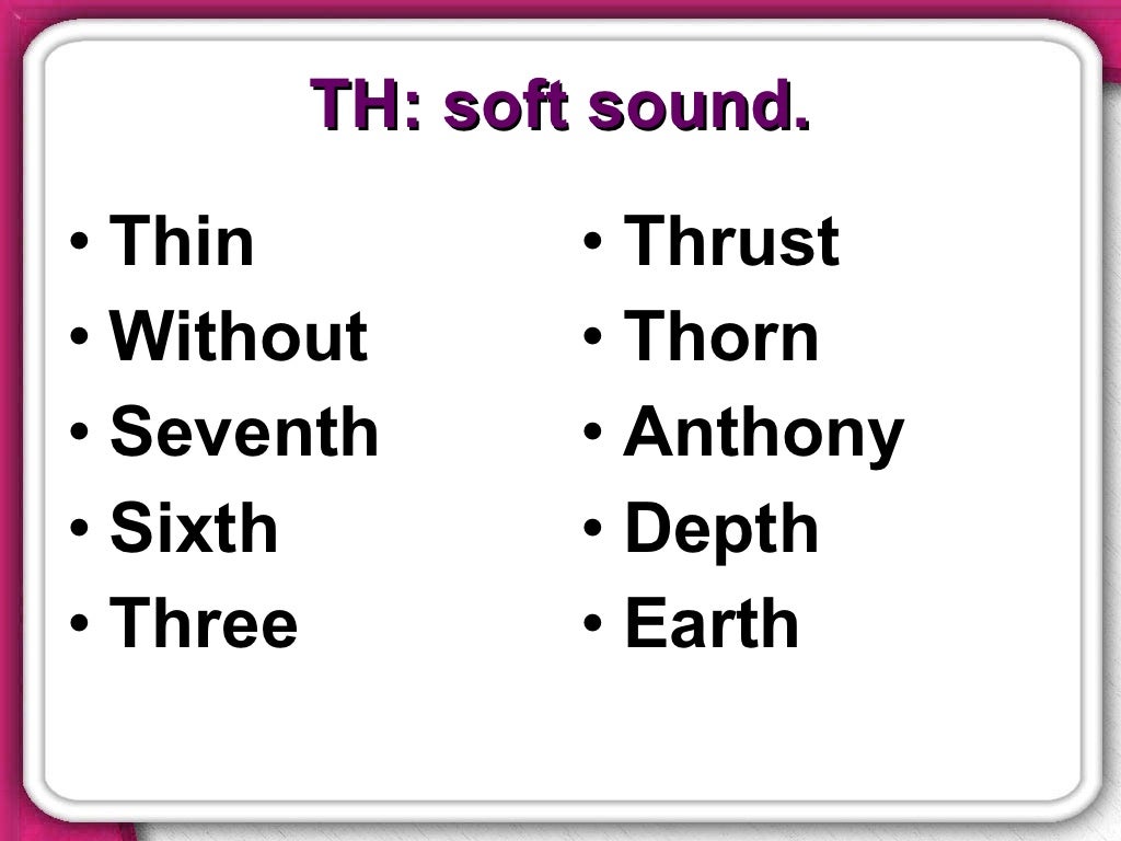 TH Pronunciation