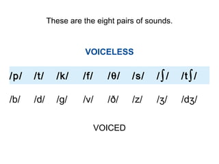 voiceless sounds in english