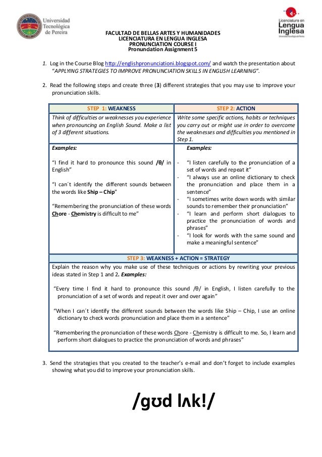 Pronunciation Assignment 5